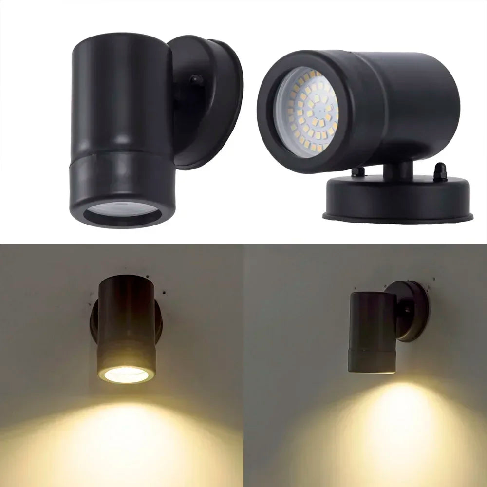 Outdoor Wall Lamp with GU10 Light - High-Quality Garden Decoration - Energy-Efficient LED with Power Supply Waterproof
