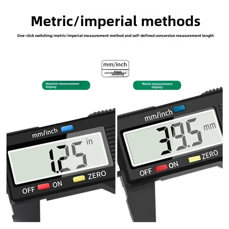 Paquímetro digital Vernier de 150 mm e 100 mm com visor LCD