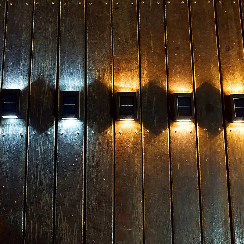 LED Solar Light Outdoor Waterproof Solar Wall Lamp Up and Down Lighting Garden Stairs Fence Decoration Sunlight Powered Lamp