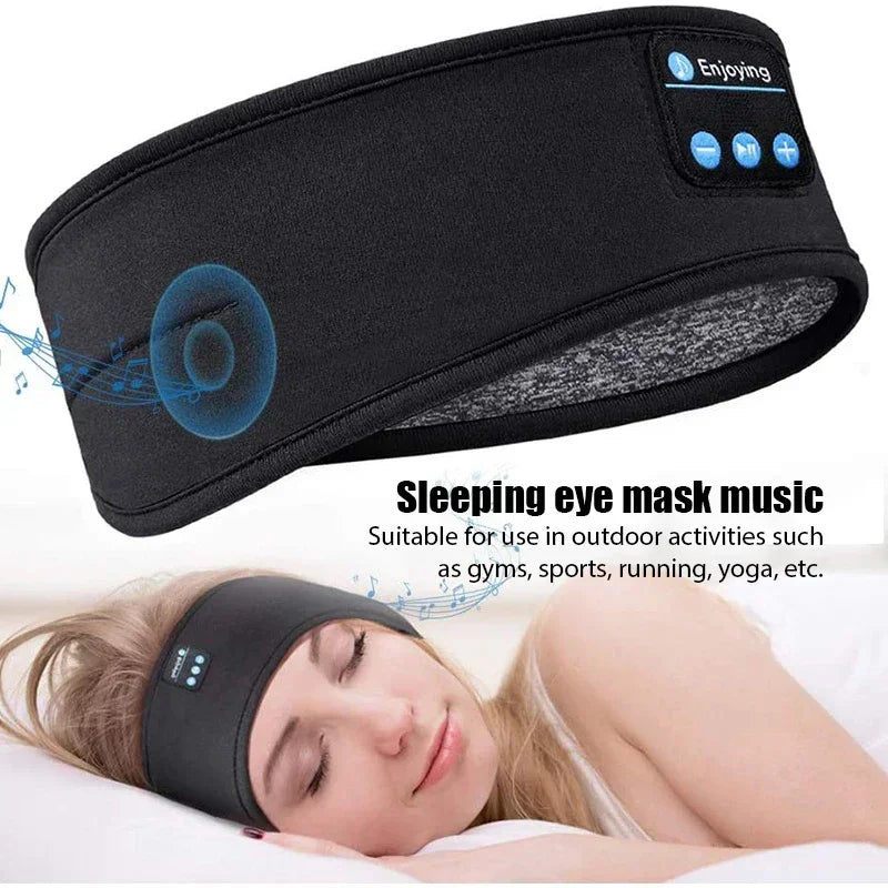 Fones de ouvido Bluetooth, faixa de cabeça elástica para dormir